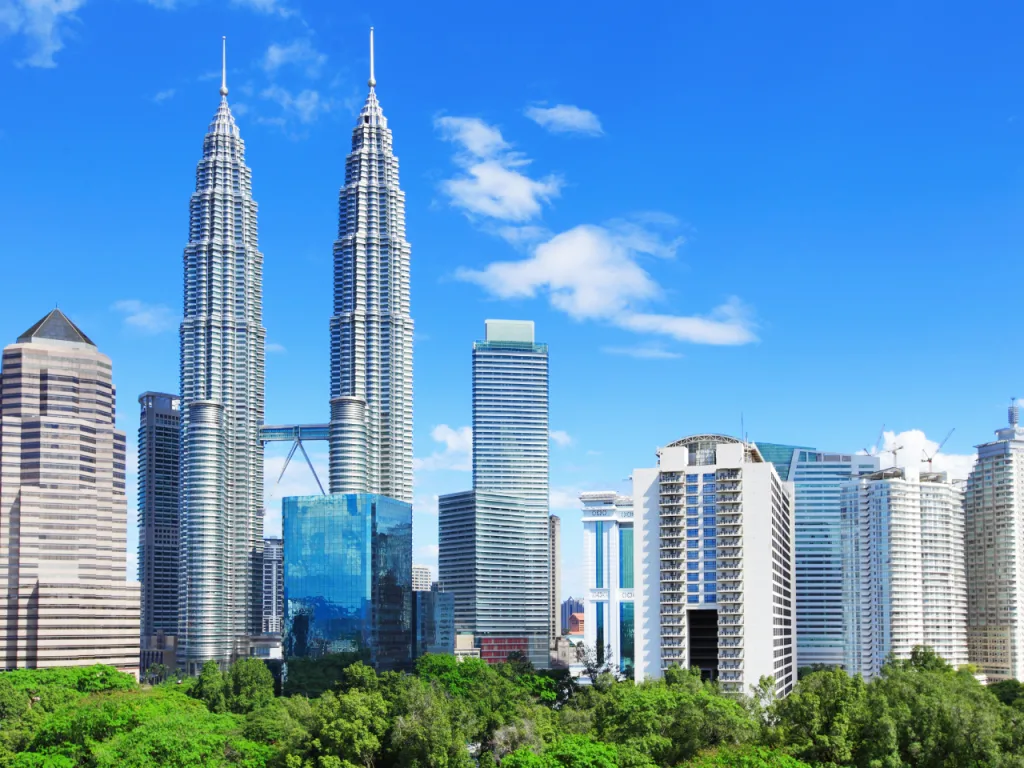 Kuala Lumpur skyline with the Petronas Twin Towers, home to Malaysia's leading universities